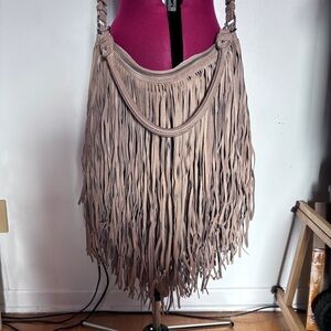 Danier suede fringe handbag